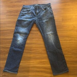 7 For All Mankind Blue Straight Jeans Classic Style